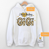 Lofaris I Love Being Gigi Glitter Grandma Customized Hoodie
